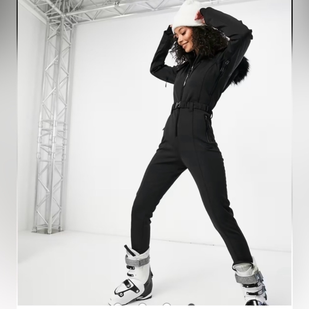 🖤🖤🖤ASOS Black Faux Fur Ski Suit